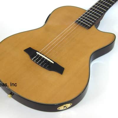 Angel Lopez Electric Solid Body Classical Guitar - Natural image 2