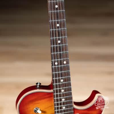 Knaggs Chena T2 Flame Top Hollowbody Guitar – CherryBurst image 4