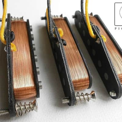 Stratocaster Guitar SET A4 HOT Bridge 15kOhm Custom Strat Pickups Hand Wound by Q pickups Fit Fender image 1
