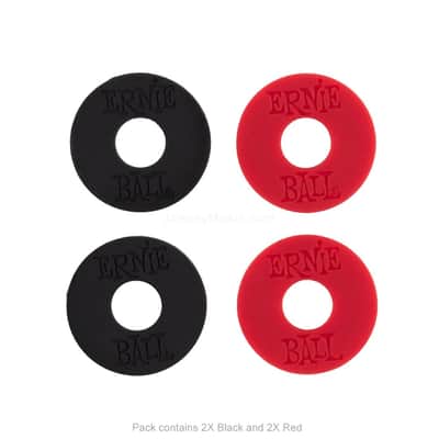 Strap Blocks Guitar Bass Instrument Strap Securing Tightening Modification-Free Red+Black Flex Locks image 1