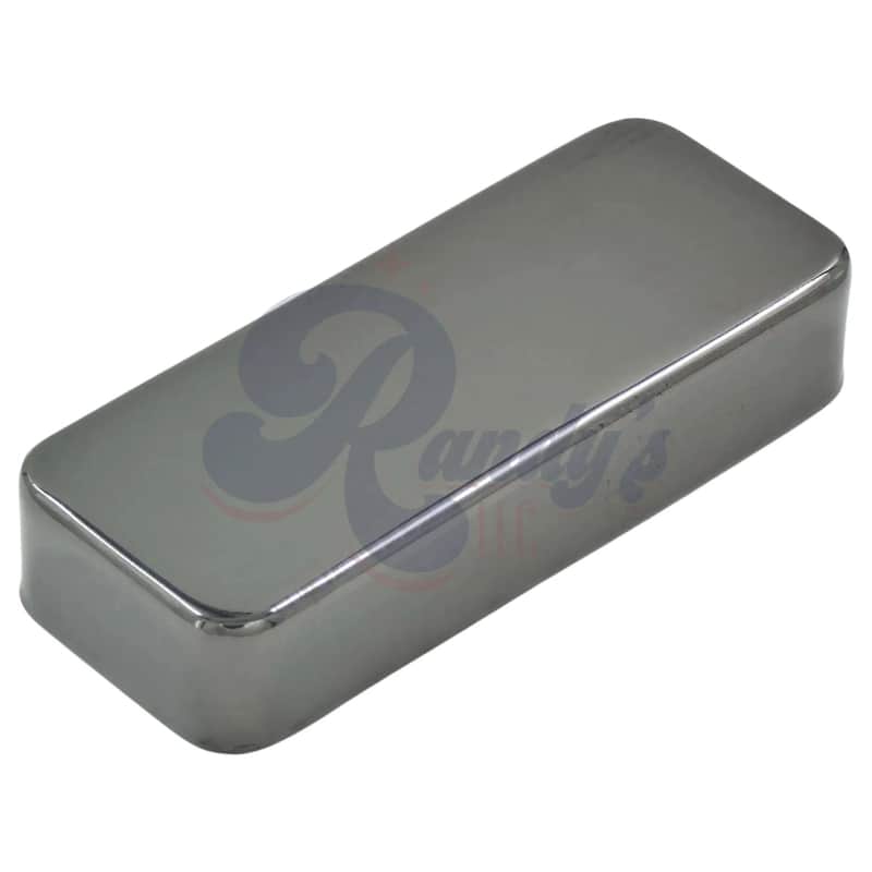 Advanced Plating 1995BC P-90 Soapbar Pickup Cover (No Holes) - Fits Gibson®-Black Chrome/Cosmo Black image 1