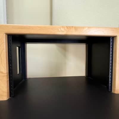 KK Audio Custom Producer Desk with Dual Bay Rack Unit 2006 (tons of rack space!!)- Black and Light Oak image 9