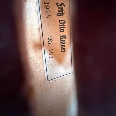 1964 Otto Fritz Kaiser No. 102 3/4 Violin w/ Bow & Hard Case - Made in West Germany image 2