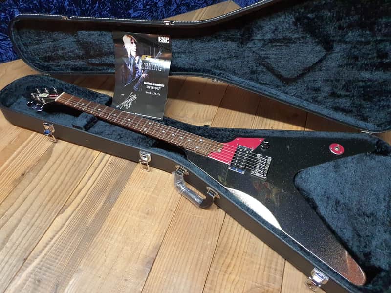 2016 Crying V Syu Signature Electric Guitar Galneryus V Shape Black Pearl image 1