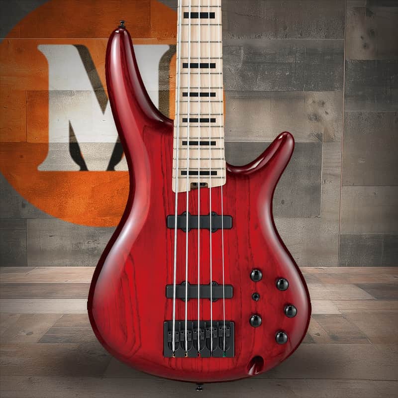Ibanez Adam Nitti Signature 5str Electric Bass w/Bag - Transparent Wine Red Burst (ANB205TWB) image 1