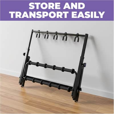 Multi Guitar Rack Stand for Acoustic, Bass, Ukuleles and Electric Guitars - 5-7 Adjustable Folding Guitar Rack Holder for Multiple Guitars with Heavy Duty Floor Stand image 3