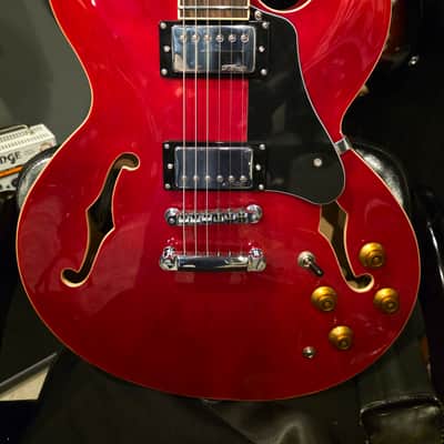 Vintage VSA500-CR Reissued Series Semi-Hollow 2010s Cherry Red image 1