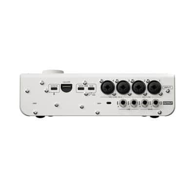 Yamaha URX44-W 6 in / 4 out dual USB-C Audio Interface, touchscreen, white image 2