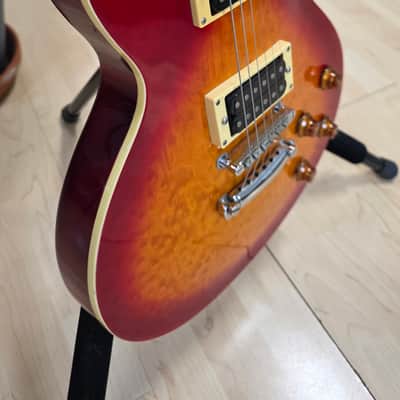 1994 Epiphone Les Paul Standard Birdseye Figured Top Korean Samick Long-Tenon MIK Korea Vintage 90s 1990's Gibson Truss Rod Cover image 12