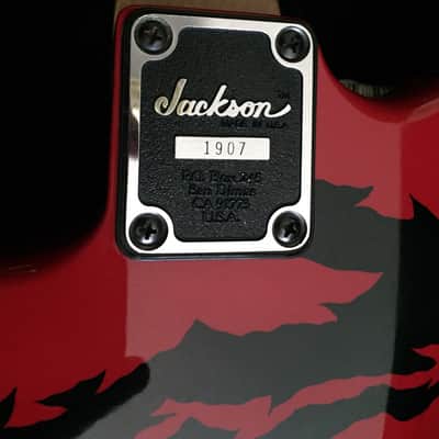 Jackson USA Custom Shop Strat Body San Dimas 1988 Red w/ Black Bolt image 7