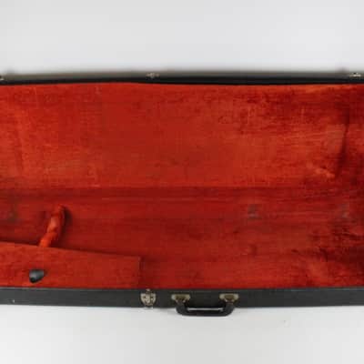 1967-1971 Black Fender Jazz Bass Precision Bass Hardshell CASE GREAT Red Interior Cheney England 1968 1969 1970 1972 1975 image 3