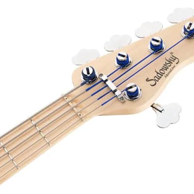 Sadowsky MetroLine 24-Fret Vintage J/J Bass-Swamp Ash Body-5 String-Almond Sunburst Transparent Satin image 7