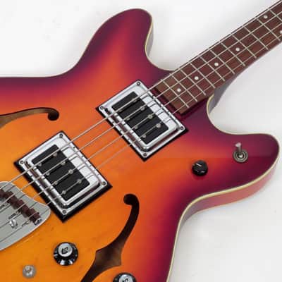 1969 Guild Starfire Bass II - Sunburst - Rare Double Pickup Hagstrom Bi Sonic - Original Case image 7
