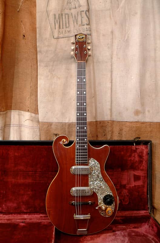 Premier Scroll Guitar 1958 Natural image 1