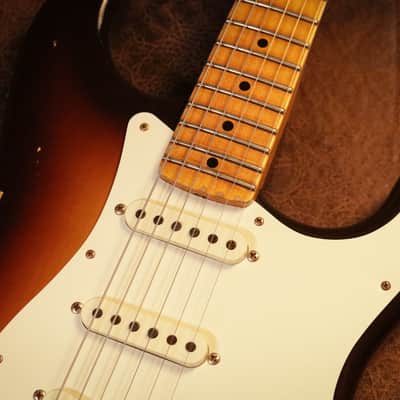 Fender Custom Shop Fat 50's Stratocaster Relic in Wide-fade 2-tone Chocolate Sunburst image 3