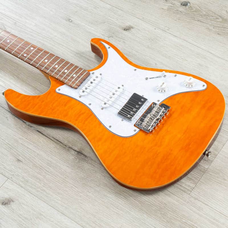 Mint Tagima Stella DW Guitar, Bolivia Fretboard w/ Quilt Maple Top, Transparent Amber image 1