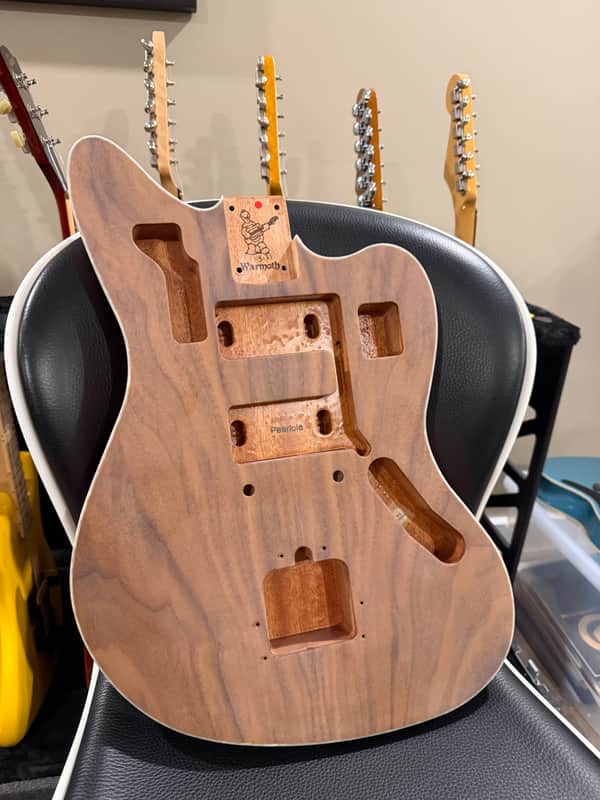 Warmoth Jaguar Mahogany / Walnut Guitar Body - Brand New! image 1