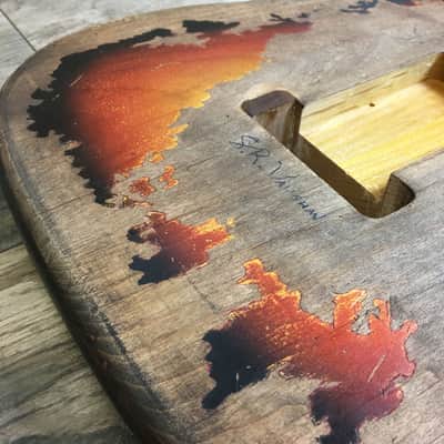Made to Order - FRANCHIN Mercury guitar body SRV #1 REPLICA Relic Aged Sunburst 100% Nitro Lacquer Alder Stratocaster-Strat-S-Style Made in Italy image 9