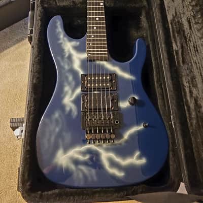 Kramer Nightswan 1989 Lightning graphic guitar Vintage Original Floyd  F serial EXCELLENT!!! image 4