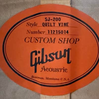 Gibson SJ-200 Quilt Vine  2015 - Insane Quilted Maple all over w/stunning Abalone inlaid on every surface. image 17