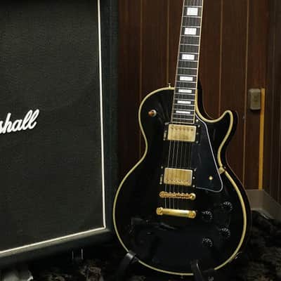 1990's Fernandes Burny RLC-70 LP Custom Black ALL Mahogany body Made in Japan image 1