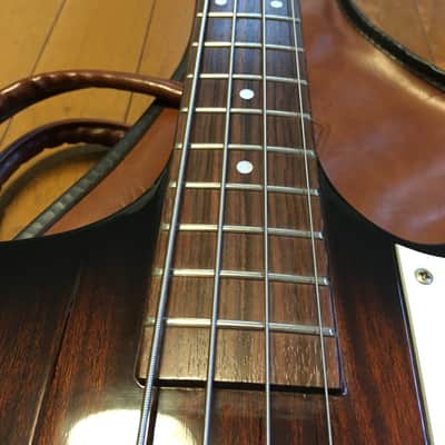 Greco TB 750 Thunderbird bass 1990 Tobacco burst classic MIJ with original leather gigbag image 6