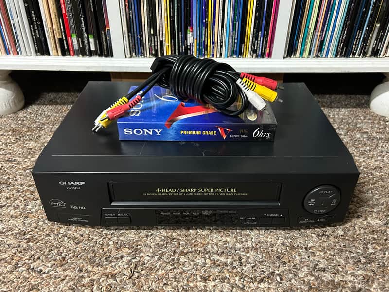 Sharp VC-A410 VCR 4-Head Video Cassette Recorder VHS Player No Remote TESTED ✅