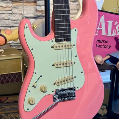 Schecter Nick Johnston Traditional LH SSS Signed by Nick (Lefty/Zurdo) SUPER EXCLUSIVE - Atomic Coral Pink Shell image 12