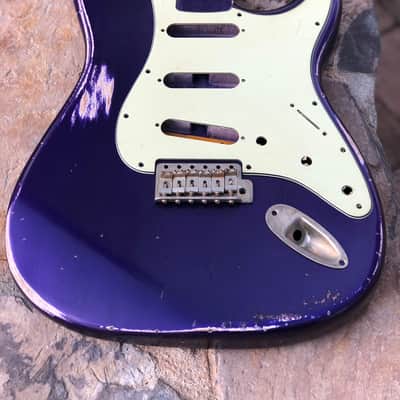 Real Life Relics Stratocaster Body Aged Grape Jelly Pearl Nitro Lacquer Finish image 5