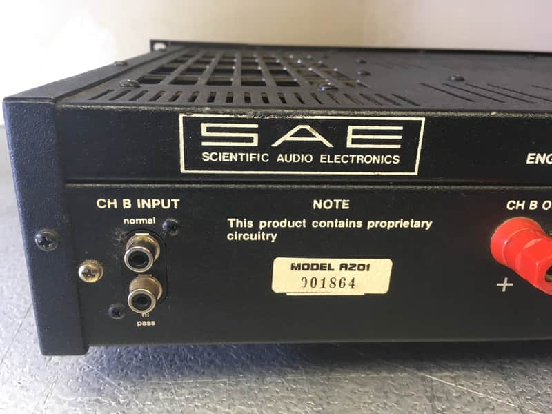 SAE A201 Dual High Resolution Power Amplifier - Good Working