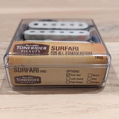 Tonerider TRS5 Surfari Alnico 3 Strat Stratocaster Pickup Set White image 9