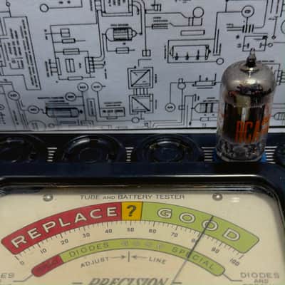 RCA 5687 Black Plate Matched Quad - 1960s NOS | Audio Driver image 12
