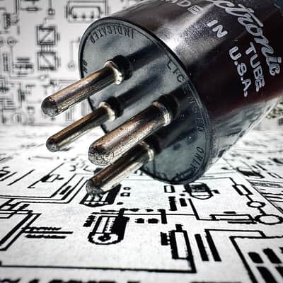 General Electric 5Z3 Rectifier Tube 1949 Black Plates - Tested image 12
