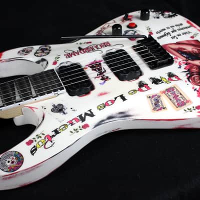 Custom Painted and Upgraded Jackson Dinky JS22 - Aged and Worn With Graphics image 15