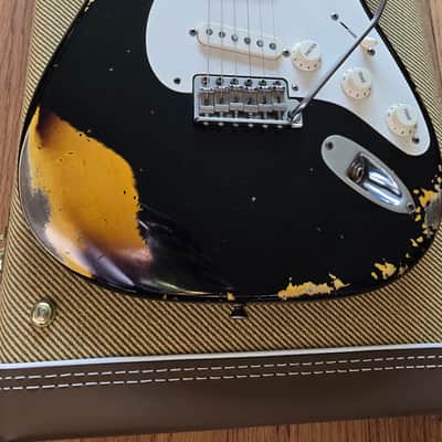 Fender Stratocaster Custom Shop '56 Limited Edition Heavy Relic 2024 - Black Over Sunburst image 5