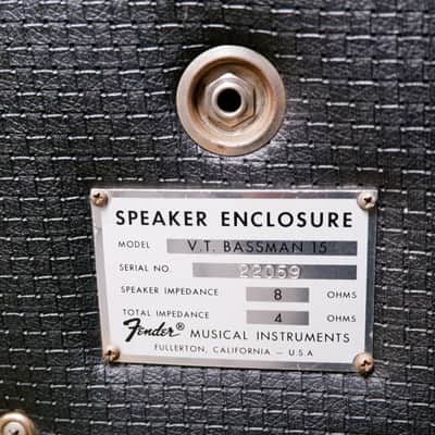 Fender V.T. Bassman 2x15" Cabinet Early 1970's image 3