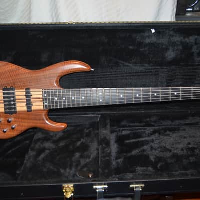 Carvin lb76 6 string bass guitar walnut image 1