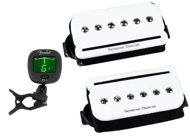 Seymour Duncan P-Rails SHPR-1s White Pickups Set P-90 Sound in Humbucker Size ( FREE FENDER TUNER ) image 1