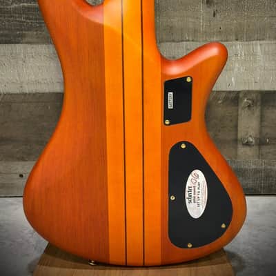 Schecter Stiletto Studio-5 Left Hand Bass - Satin Honey - Open Box (2775) image 5