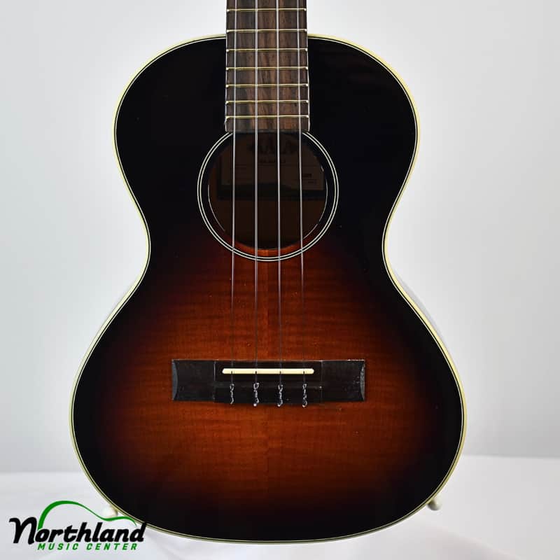 Kala Gloss Flame Maple Tenor Ukulele - Red Cherry Burst image 1