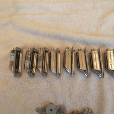 Rogers Lot 2: (8) vintage beavertail bass drum lugs w/ screws, 1960s holiday Cleveland era excellent! image 4
