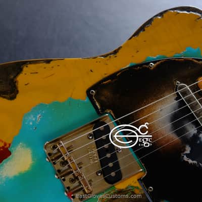 Fender Telecaster FSR Special Edition Deluxe Ash Seafoam Green over Butterscotch Heavy Aged Relic image 12