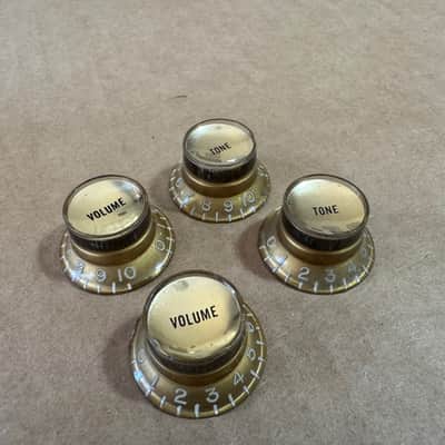 Gibson Vintage 1967 Gold Reflector Knobs Les Paul ES-335 330 175 1968 1969 1970 image 1