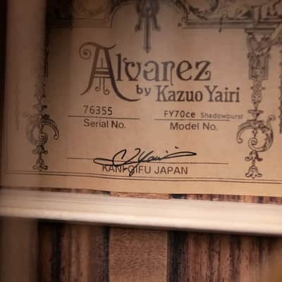 Alvarez Yairi FY70ce Acoustic/Electric Guitar - Shadowburst with Hardshell Case image 11