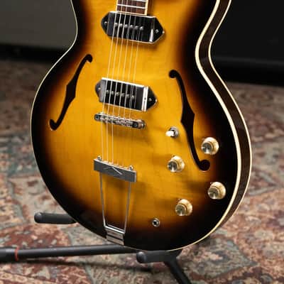 Epiphone Elitist 1965 Casino Hollow Body Electric Guitar - Vintage Sunburst with Hardshell Case - Used image 5