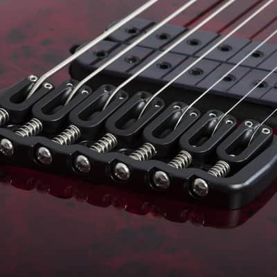 Schecter Omen Elite-7 Multiscale Black Cherry Burst image 11