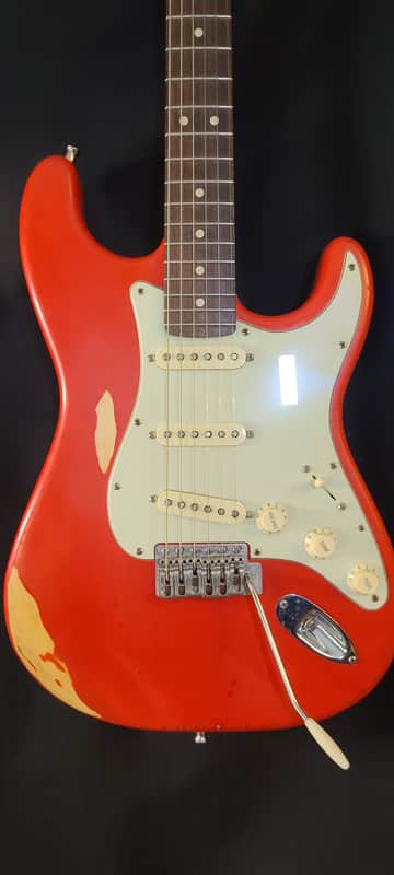 Warmoth Gary Moore inspired 61 Fiesta Red Strat Not Fender guitar 2000 Fiesta Red image 1