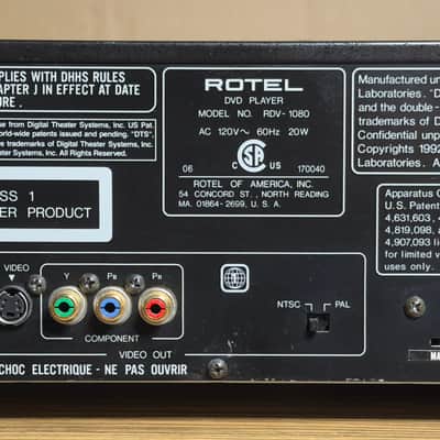 Rotel RDV-1080 DVD Audio/Video Player – For Parts or Repair image 9