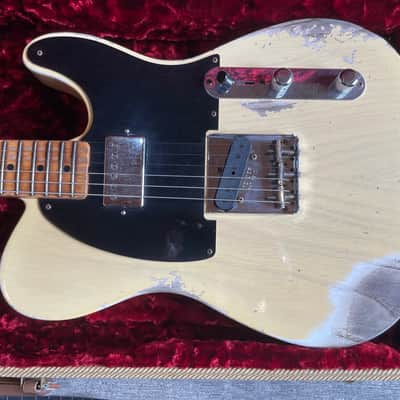 Fender télécaster 2021 - Fender MBD Limited 1952 Telecaster Humbucker Heavy Relic Nocaster Blonde image 2