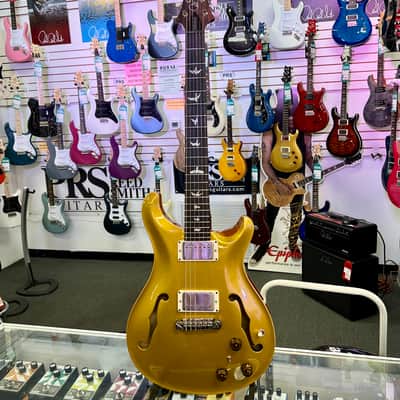 PRS Paul Reed Smith Hollowbody II Piezo Gold Top, Bird Inlay with Case image 2